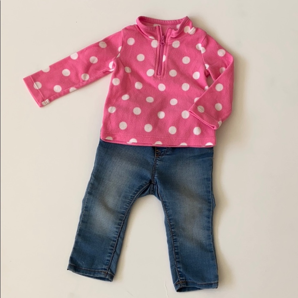 Girl’s Light fleece top and Jean